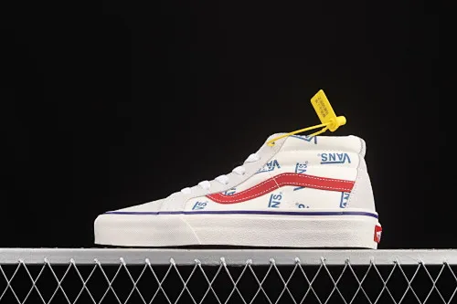 All categories Vans Vans series Vans Mid Vans China Vans Sk8-Mid Logo white full-print mid-top casual sneakers VN0A3WKT9M8